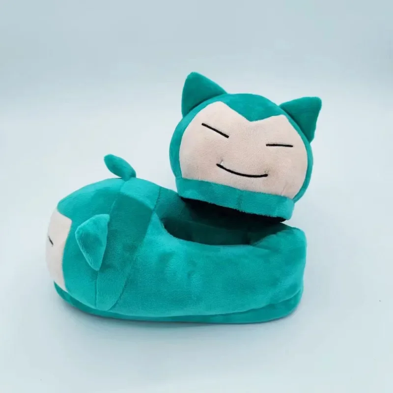 cartoon-pokemon-pet-snorlax-beast-plush-slippers-anime-peripheral-couple-home-warm-shoes-men's-indoor-floor-winter-slippers