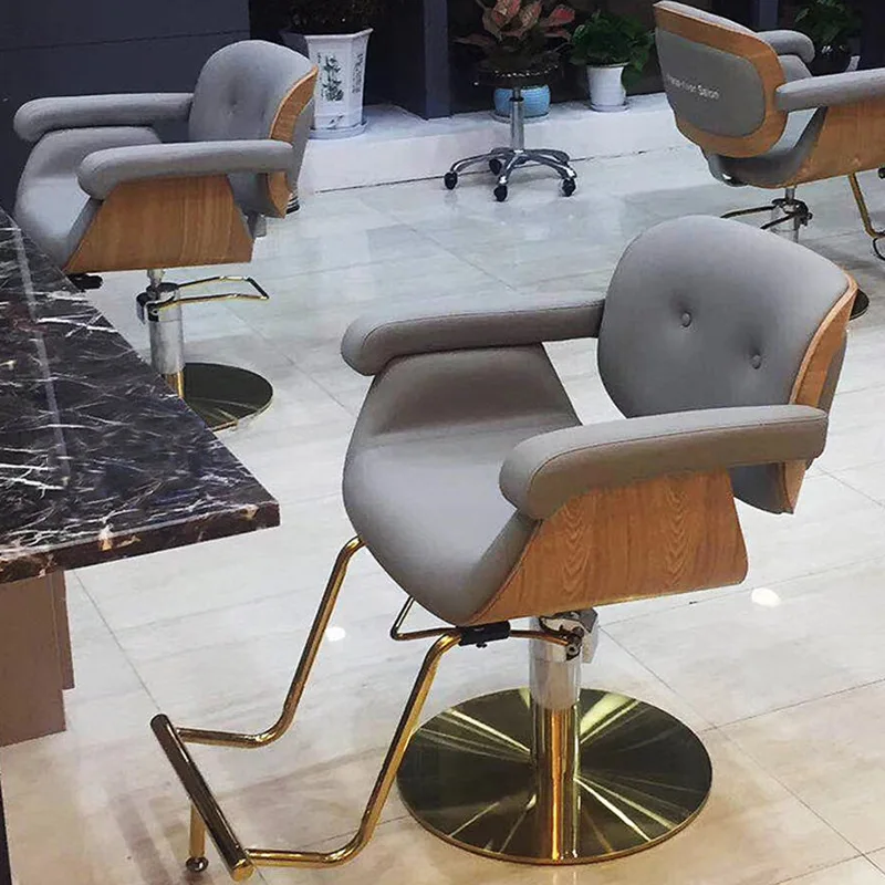 AOLIVIYA Salon Barber Chair Beauty Manicurist Nail Chair Pro Hairdressing Stool Swivel Lift Modern Minimalist Perm Dyeing