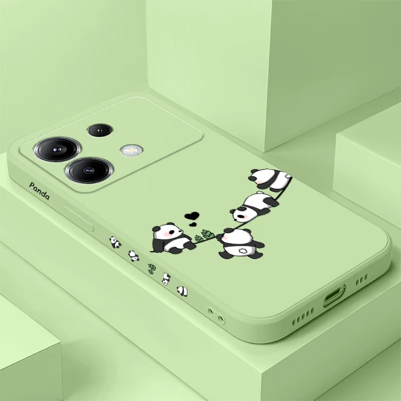 Baby Panda Phone Case For Xiaomi Poco F8 F7 X7 X6 F6 M6 M5 M5S F5 X5 F4 X4 M4 F3 M3 X3 Pro Ultra 4G 5G GT Silicone Cover