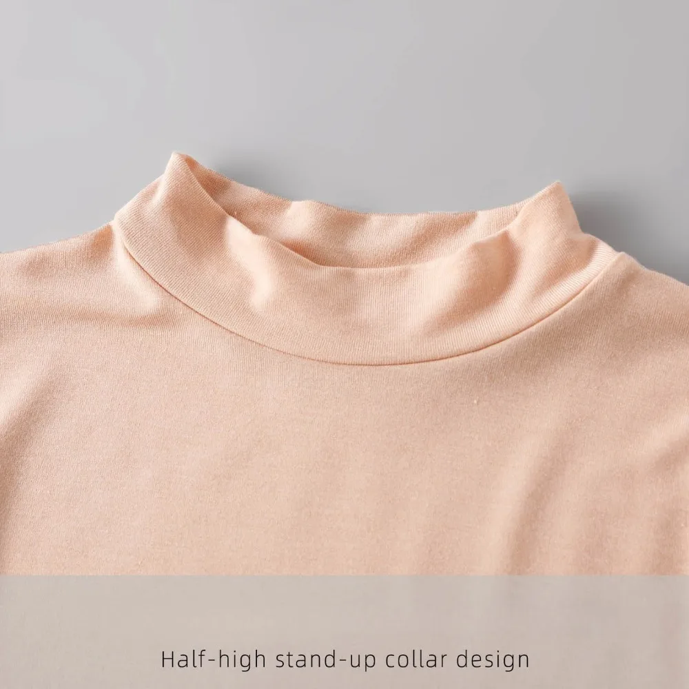 قميص علوي مشروط من الصوف بنسبة 11%، قميص نسائي كاجوال شبه عالي الرقبة مقاوم للرياح ودافئ، مريح، مرن، صديق للبشرة