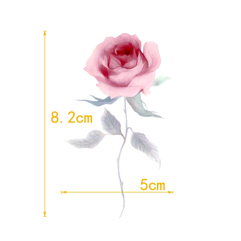 Pink Rose Flower Waterproof Temporary Tattoos Men Flash Tattoo Stickers  Henna Tatoo Body Art Fake Tattoo Sleeves