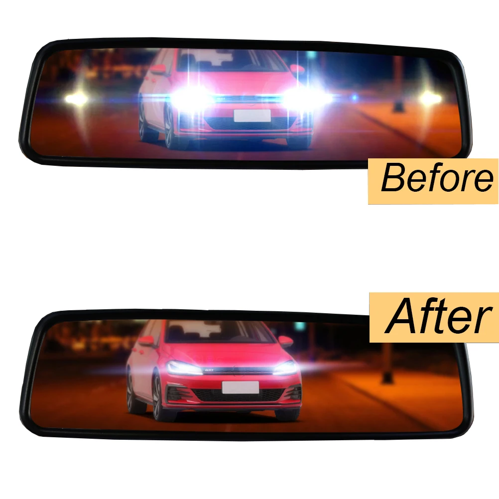 Universal Car Side Interior Rearview Mirror Anti-Glare Film Rainproof Wing Rear View Glass Protective Sticker Auto Accessories