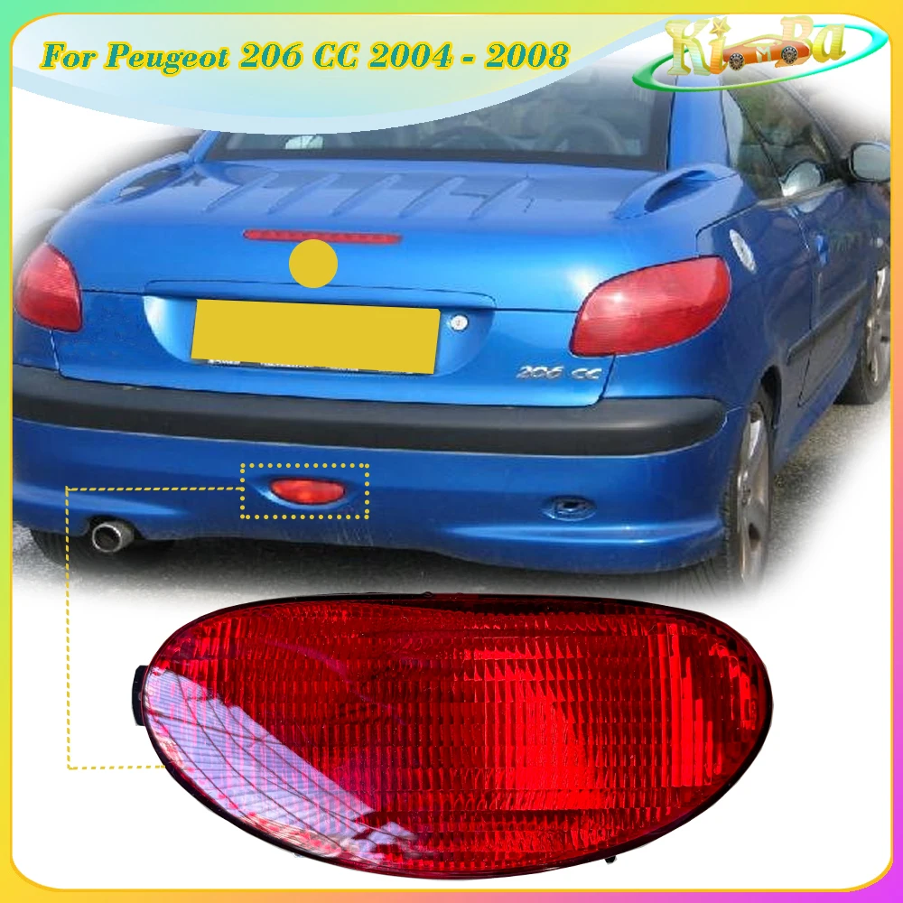 

KIMBA для Peugeot 206 CC 2004-2008, высококачественный задний бампер, противотуманный фонарь, стоп-сигнал, резервный фонарь, стоп-сигнал, стоп-сигнал