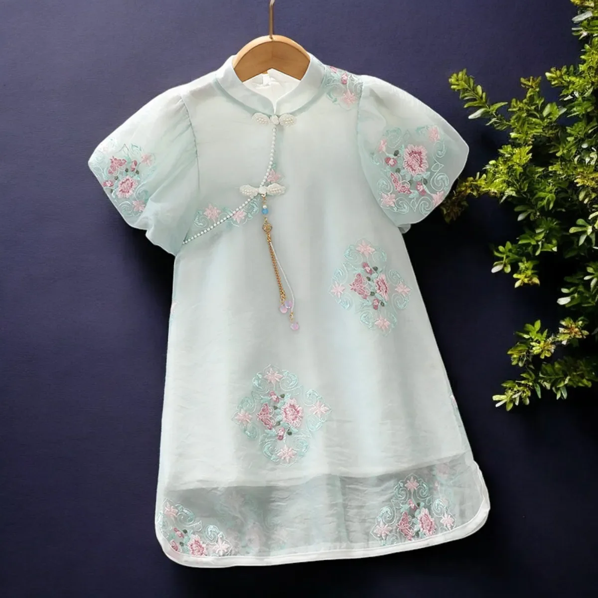 

Baby Girls Flower Lace Dresses for Kids Outfits Chiffon Dress Summer Short Sleeve Children Princess Costumes 5 7 8 9 10 13 Years