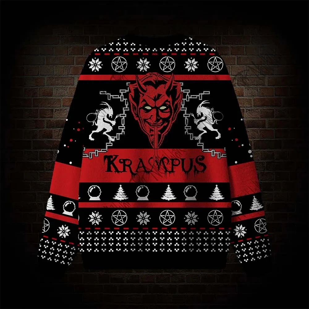 Krampus Horror Ugly Sweatshirts, Unisex, 2026 New Arrival, Stylish Sweaters, Autumn/Winter Style, Men's Clothing