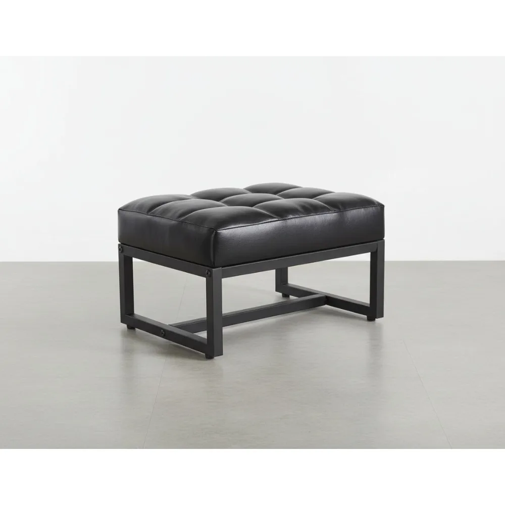 

Прямоугольная табуретка для ног с металлическим каркасом, мягкая искусственная кожа, многофункциональная подставка для ног для гостиной, офиса