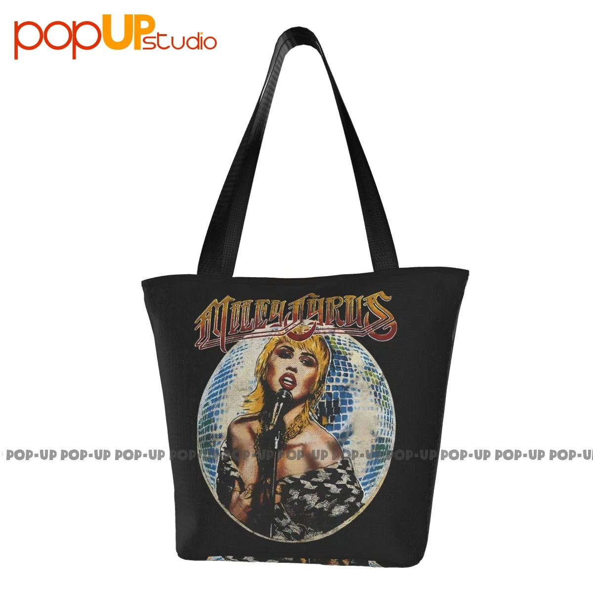 Miley Cyrus Midnight Sky 90'S Pop Miley Plastic Hearts Handbags Beach Bag Shopping Bag Waterproof