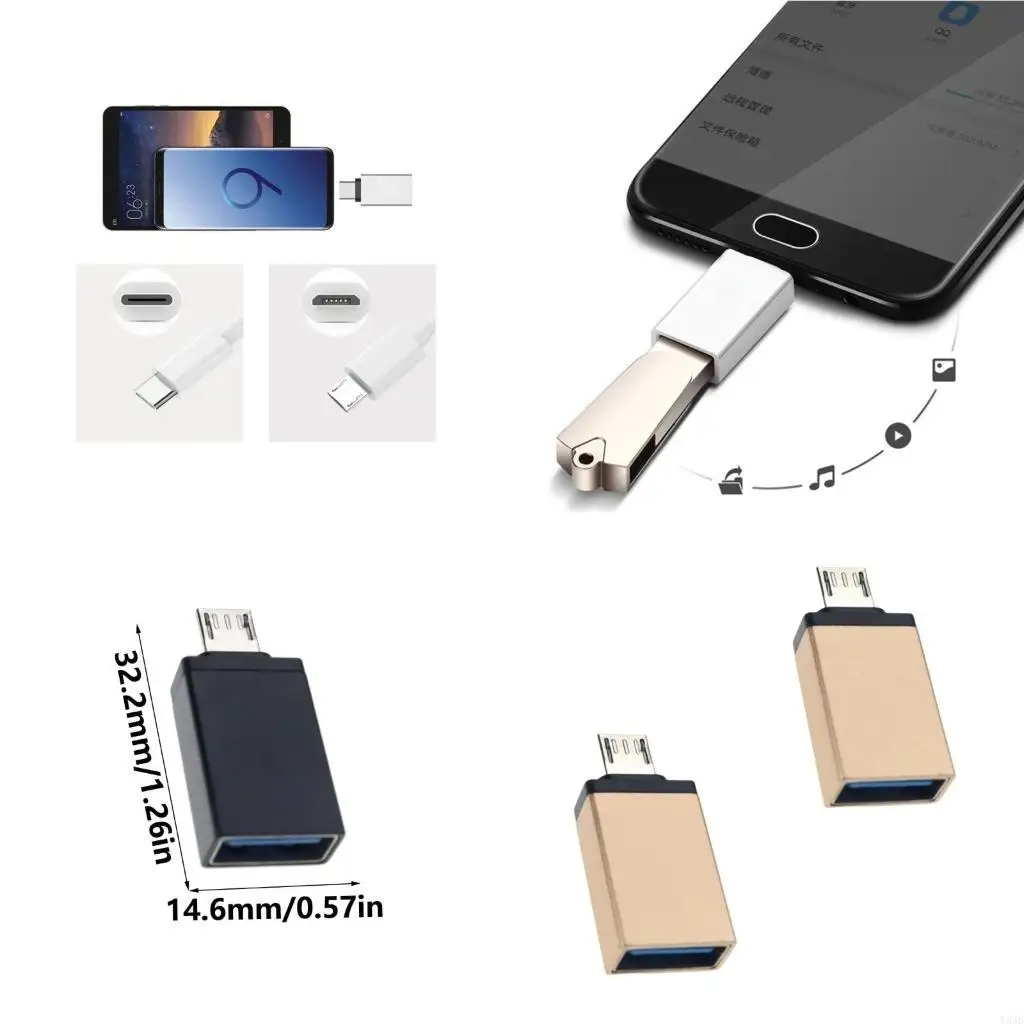 

Y5JB 2pcs USB C Male To USB3.0 Female OTG Adapter For Enhances Device Functionality