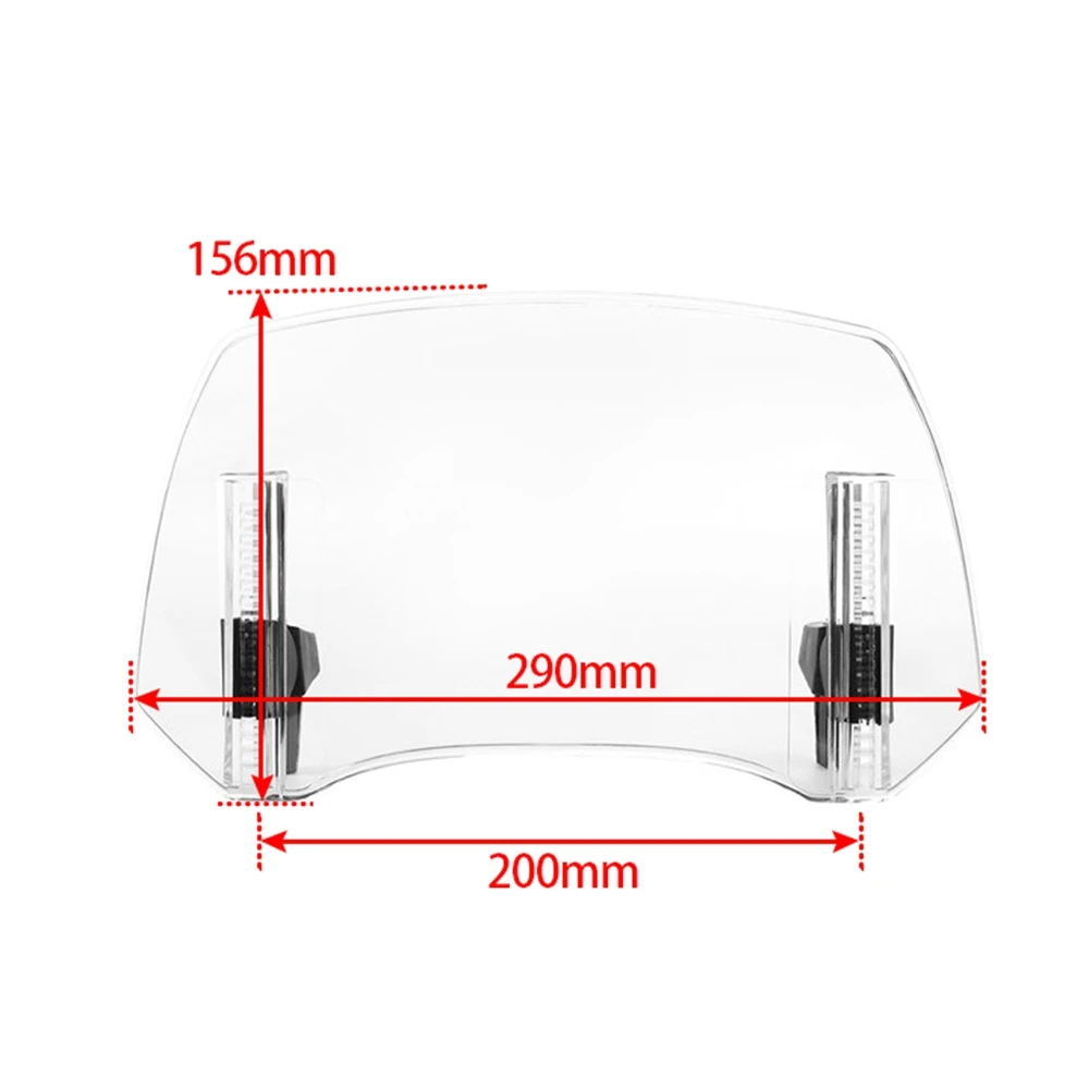 Universal Motorcycle Windshield Extension Adjustable Spoiler Clamp-On Windscreen Deflector For BMW KAWASAKI YAMAHA HONDA SUZUKI image 3