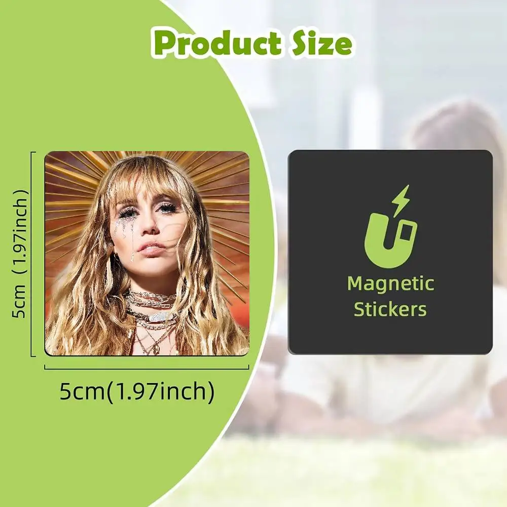 FOR Miley Cyrus Bass Persuades Fridge Magnet Personalized Magnetic Durable Plastic Square Picture Surface Fridge Magnets