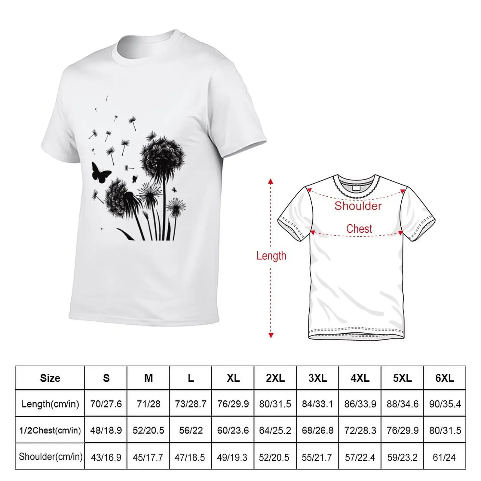 Dandelion T-Shirt new edition animal prinfor boys Aesthetic clothing t shirts for men cotton