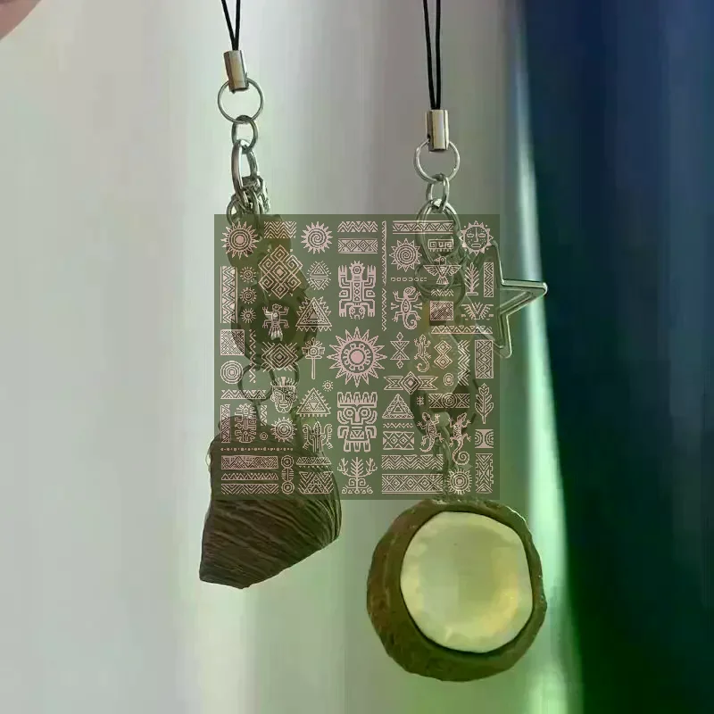 Beaded Coconut Bag Charm for Purses Handbags Bag Accessories Fashion Charms Car Keyrings Gift for Womens Girls