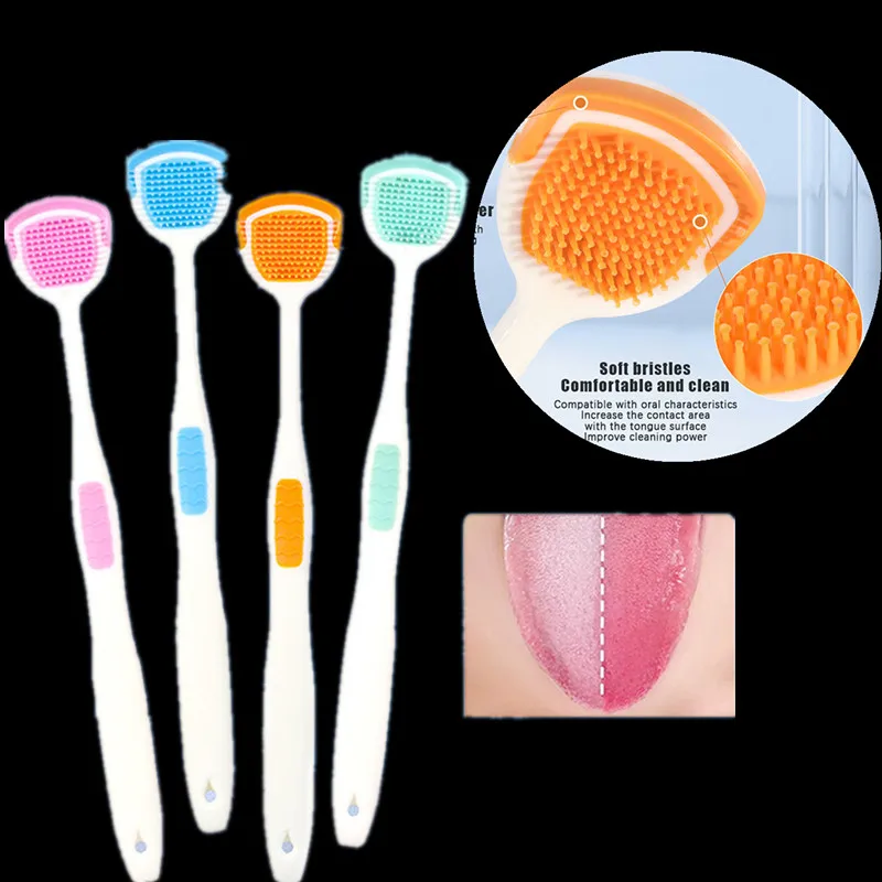 

Soft Silicone Tongue Scraper Oral Cleaner Brush - 1/5PCS Toothbrush for Mouth Fresh Breath Care Hygiene Cleaning Tool