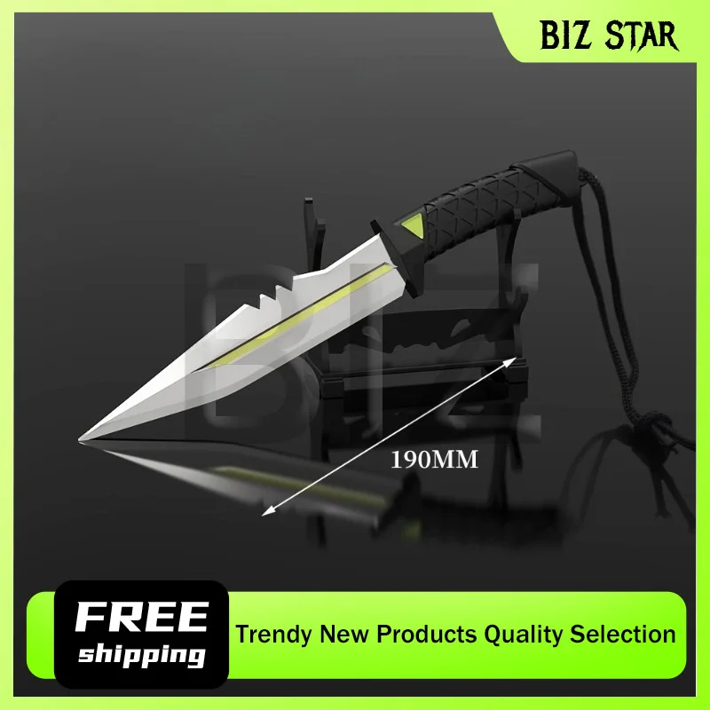 

19cm/7.48in Valorant Game Peripheral Kingdom Small Toy Knife Alloy Model Ornaments with Leather Cover Desktop Display Gifts Prop
