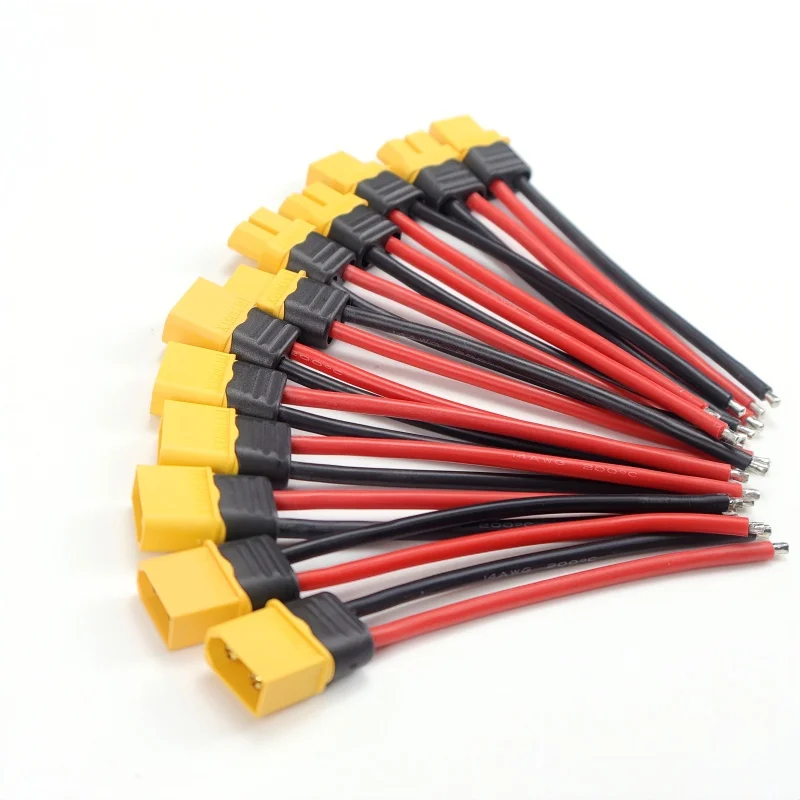 3 Paar/6 Paar XT60H 10cm Stecker und Buchse Verbindungskabel mit 14 AWG Silikondraht, RC Lithium-Akku FPV Drohne