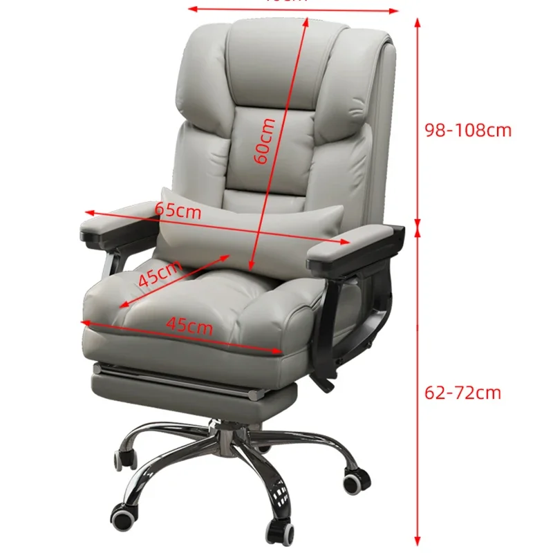 Rolling Leather Office Chairs Work Kneeling Gaming Nordic Office Chairs Comfy Arm Reading Chaise De Bureau Furnitures Wrx