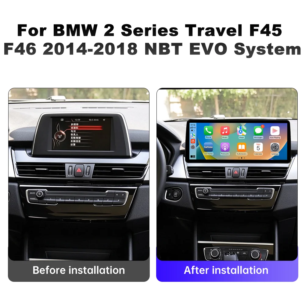 12.3 Inch Navi for BMW 2 Series Travel F45 F46 2014-2018 NBT EVO System Car Radio Android 16 Multimedia Video Player Carplay