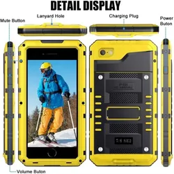 360° Shockproof IP68 Waterproof Metal Phone Case Heavy Duty Screw Bumper Cover For iPhone 15 14 13 12 11 Pro XS Max XR 8 7 Plus
