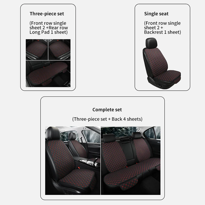 Linen Flax Car Seat Cover Protector front/rear Seat Backrest Cushion Pad Mat Auto Front Interior Styling car covers mat protect