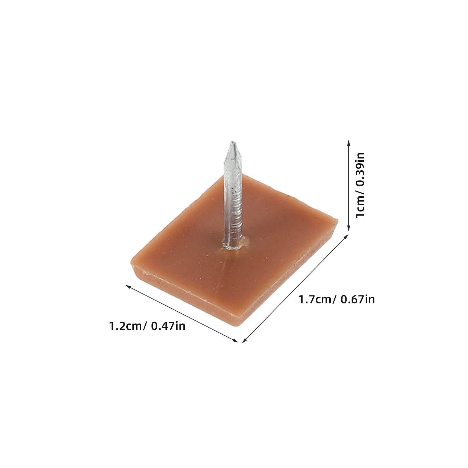 30 Stück rechteckige Nagel-on-Möbelgleiter aus Kunststoff, rutschfeste Stuhl- und Tischbeinpolster, Bodenschoner, rutschfeste Gleiter