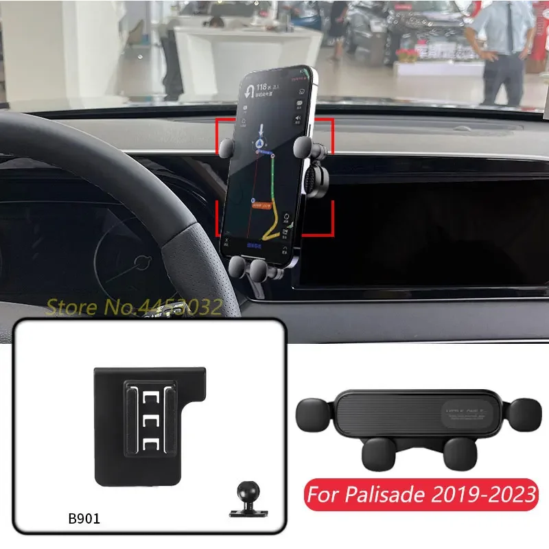 

For Hyundai Palisade 2019-2023 Car Mobile Phone Holder Air Vent GPS Gravity Navigation Bracket Horizontally Accessories
