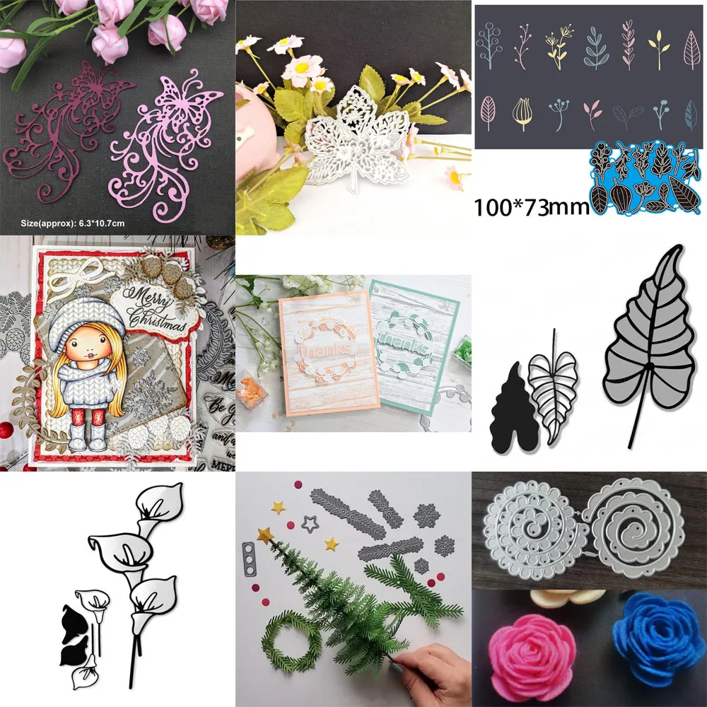 Blumen Blätter Metall Stanzformen Scrapbooking Dekoration Papier Handwerk Messer Form Klinge Punch Vorlage Prägeschablonen
