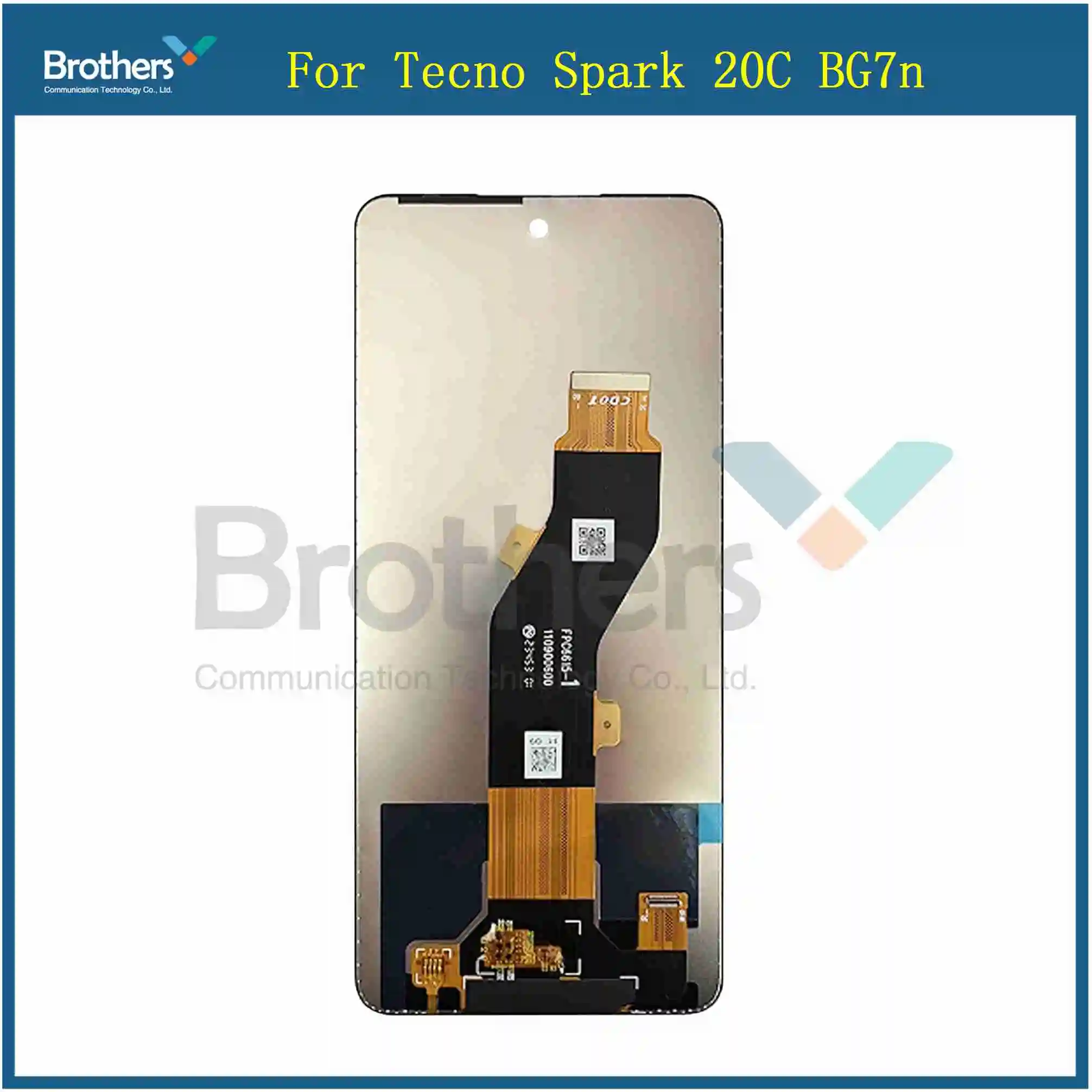 For Tecno Spark 20C BG7n LCD Display Touch Screen Digitizer Assembly Parts With Frame