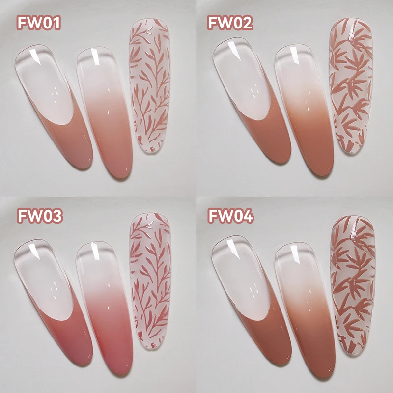 UR SUGAR 2 قطعة بات جل طلاء الأظافر مجموعة مع الربط فرشاة الأظافر 4 في 1 اللوحة ختم أحمر الخدود الفرنسية لوحة مانيكير مسمار تصميم