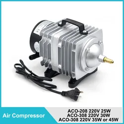 25W 30W 45W  Air Compressor Electrical Magnetic Air Pump for CO2 Laser Engraving Cutting Machine ACO-208 308 318