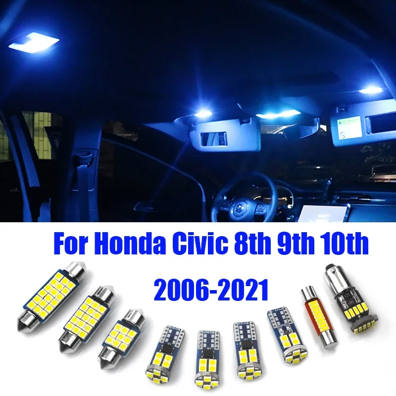 For Honda Civic 8 9 10 2006 2007 2008 2009 2010 2011 2012 2013 2014 2015 2016 2017 2018 2019 2020 2021 Car LED Light Accessories