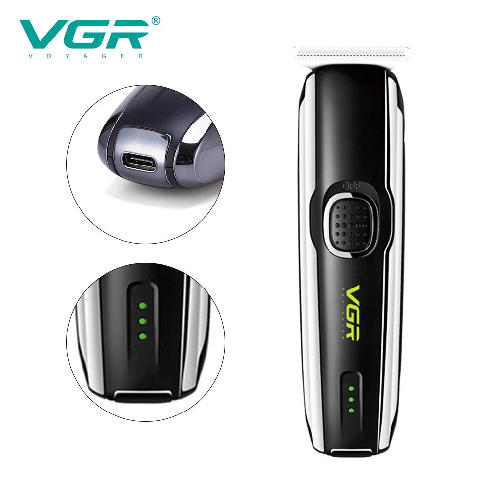 VGR الشعر المتقلب للرجل قابلة للشحن المتقلب للشعر الجسم قادين الشعر الكهربائية المقص المهنية أداة تهذيب اللحية V-020
