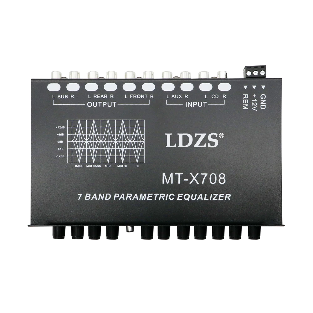 Professional 7 Band Car Equalizer Car Audio EQ Tuning Crossover Amplifier Parametric Equalizer Car Audio Equalizer