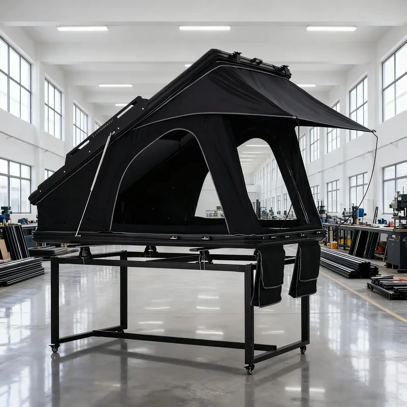High Quality X Hinged Aluminum Hard Shell Rooftop Tent For SUV Outdoor Camping