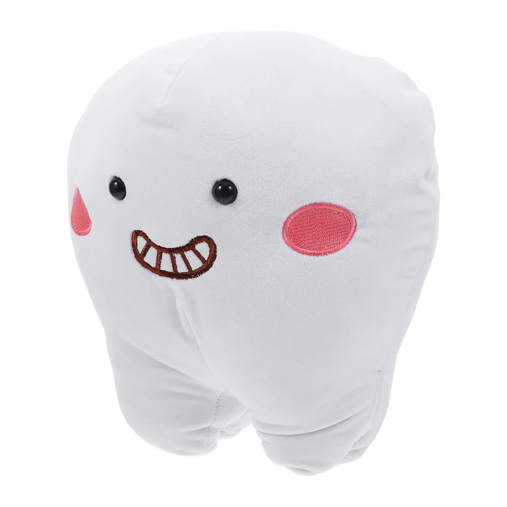 False Teeth Dental Pillow Simulated Tooth Fake Props Cushion Hugging Toy White Plush Cute Decoration