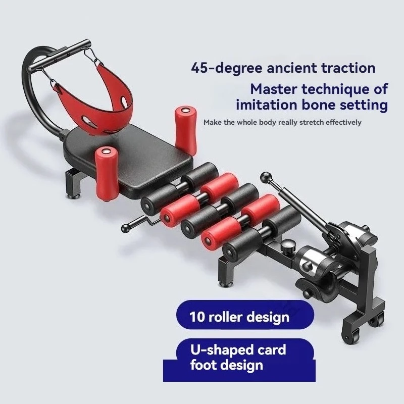 Cervical and Lumbar Spine Stretcher, Spinal Traction, Home Use, Height Increasing, Fitness, Leg Inversion Machine, Soothing Bed