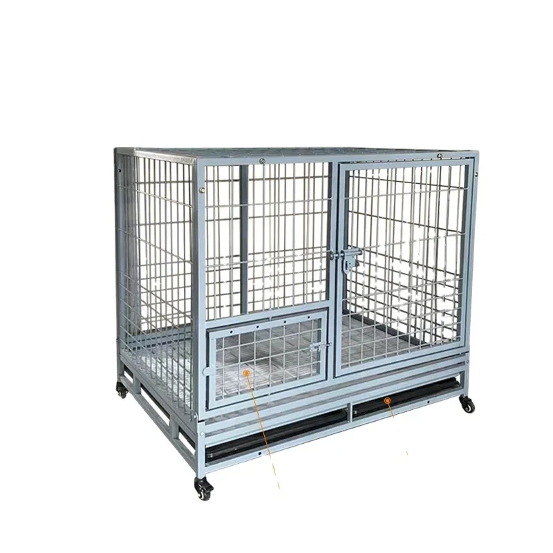 Dog Cage Large Retriever Labrador Indoor and Outdoor Home Two-door  Folding Small and Medium Dog Cage