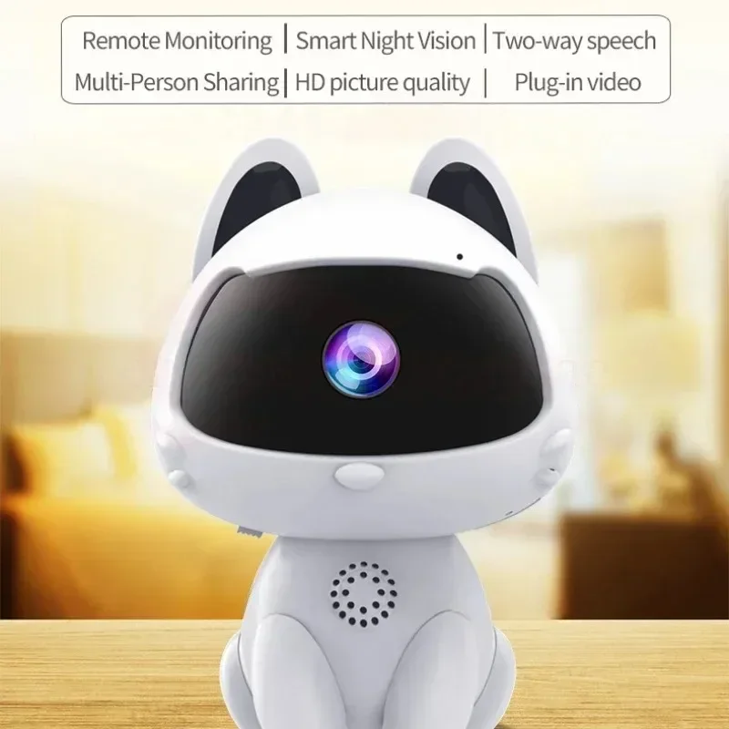 3MP Intelligent night vision two-way audio voice intercom wifi remote night vision pet cat home indoor baby monitoring camera