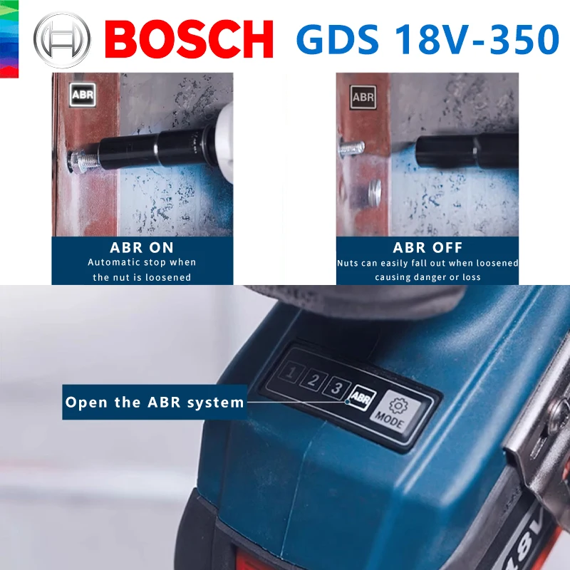 Bosch Professional GDS 18V-350 Cordless Impact Wrench: 350Nm 1/2