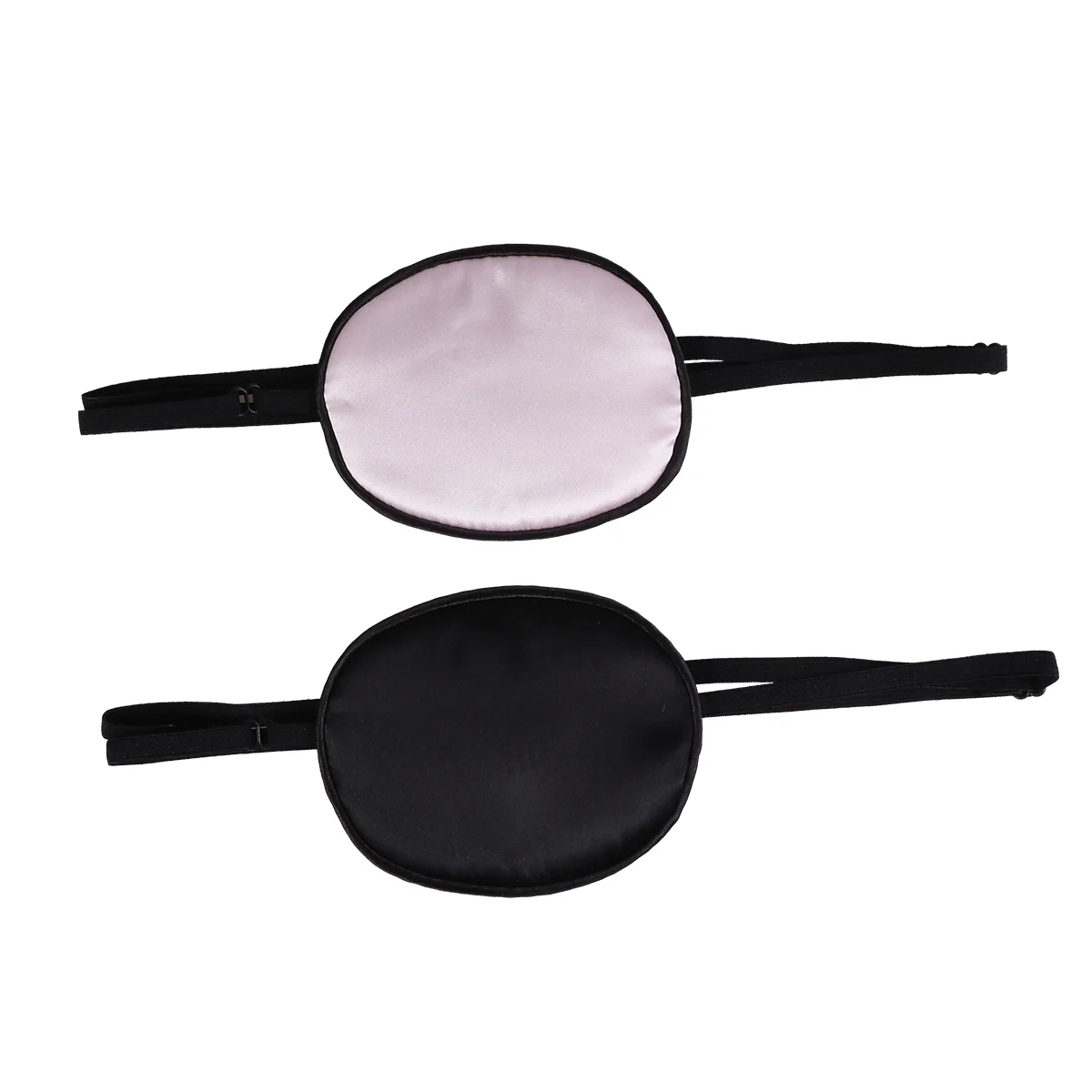 2pcs Silk Eye Patches and Comfortable Single Eye Mask Elastic Adjustable Pirate Style Eye Cover for Adult Amblyopia Strabismus L