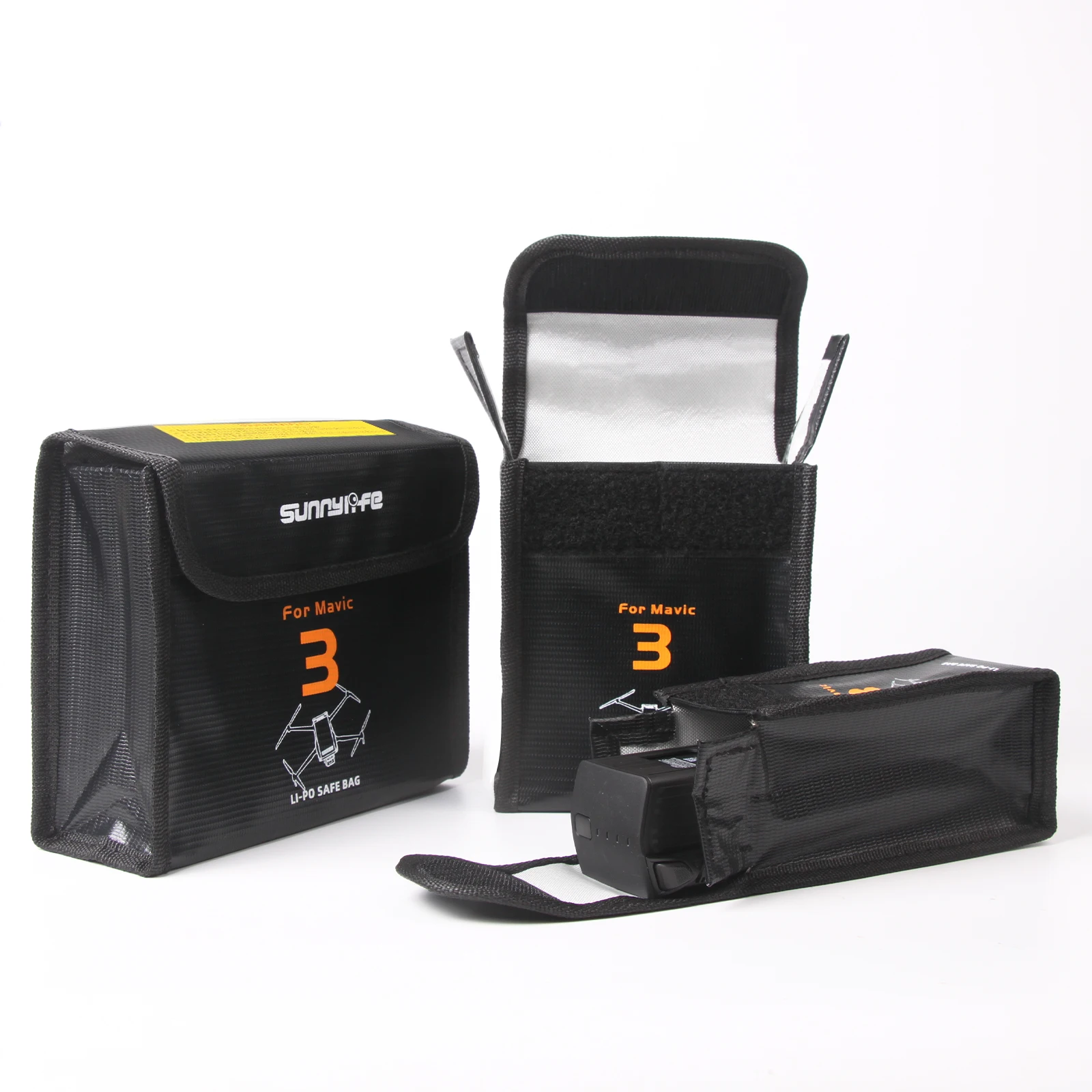 Sunnylife Lipo Battery Safe Bag Fireproof Safety Charging Storage Bag Compatible with For DJI Mavic 3/3 Pro / 3 Classic RC Drone