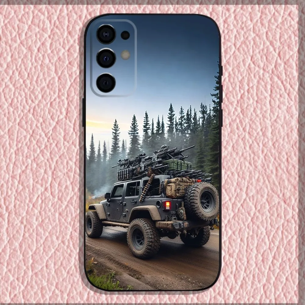 CAR Jeeps-S off-road SUV Phone Case For Samsung S24,S21,S22,S23,S30,Ultra,S20,Plus,Fe,Lite,Note,10,9,5G Black Soft Shell