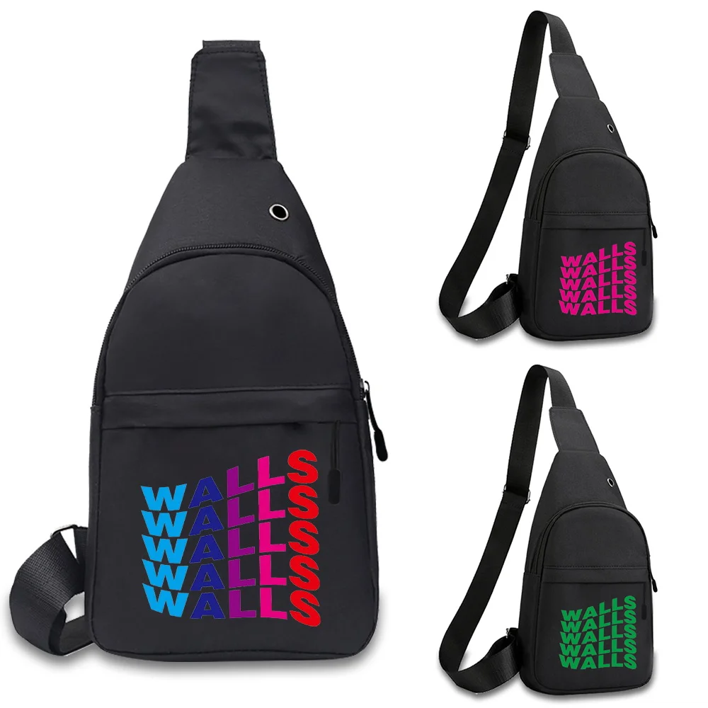 

Нагрудная сумка, мужские повседневные сумки через плечо, серия Walls, большая вместительная сумка на плечо, модная многофункциональная спортивная нагрудная сумка