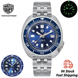 Watchdives WD6105 Watch NH35 Movement 300M Waterproof Sapphire Crystal Wristwatch C3 Green Luminous 316L Stainless Steel Watches