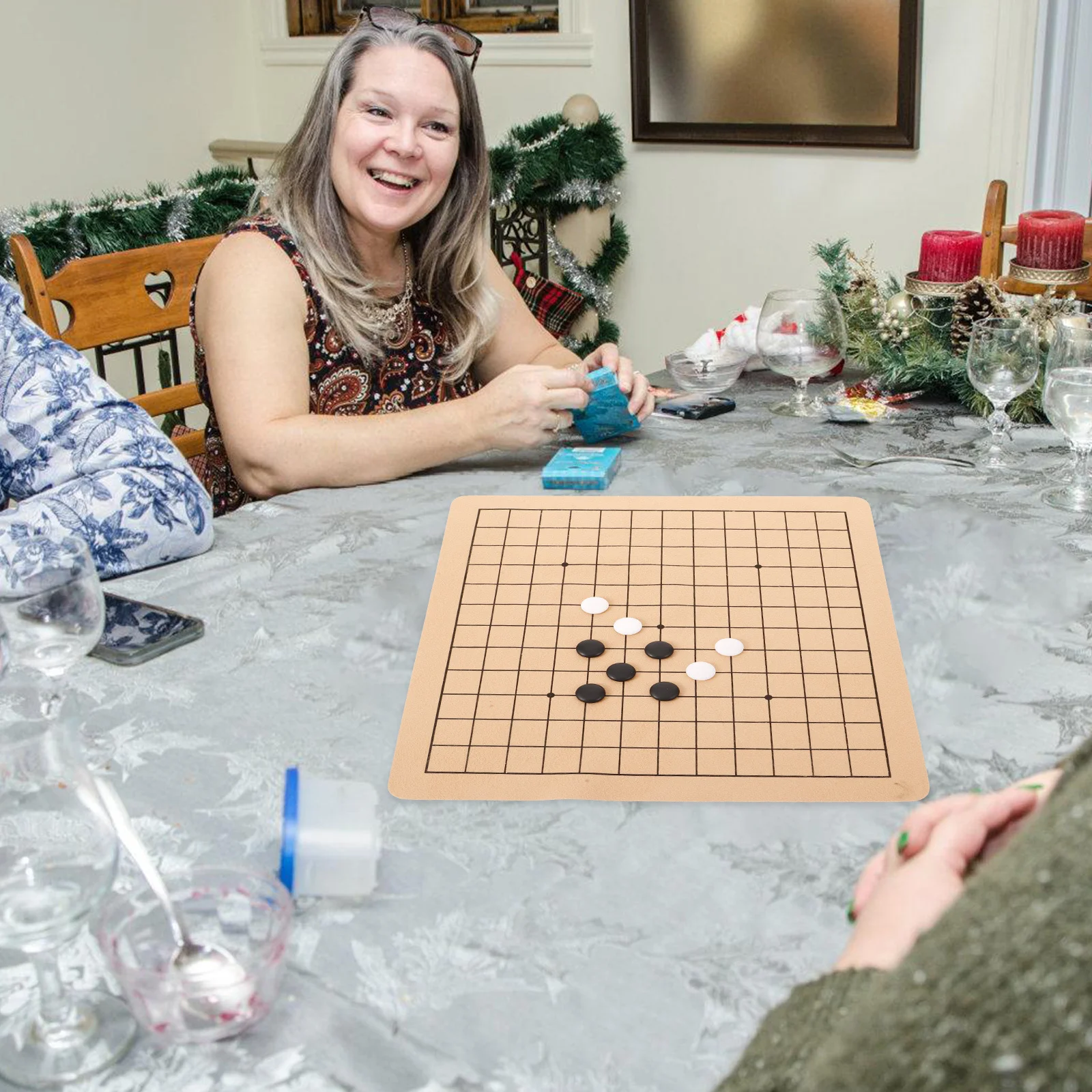 

1Set Go Chess Board Wear-Resistant Portable Design Educational Training Kit Indoor Outdoor Board Game for Kids Adults