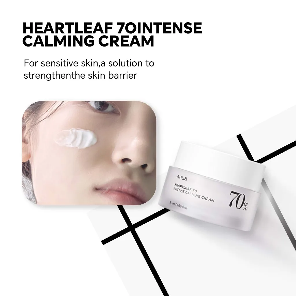 Anua Heart leaf 70% intensive beruhigende Creme beruhigende Reparatur aufhellende Körper feuchtigkeit creme 50ml