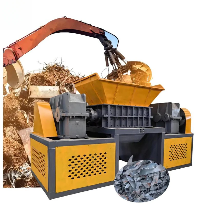 

8 Ton/Hour Industrial Double Shaft Shredder For Car Shells, Straw, Plastic, Scrap Copper, And Cable Metal Recycling Machine
