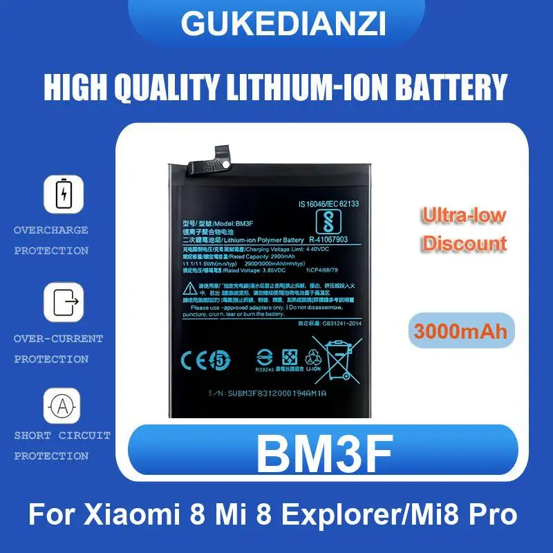 Аккумулятор для Xiaomi 8 Mi Explorer/Mi8 Pro Redmi Note 13 4G/POCO M6 4G 11S/M4 5 11E Pro/POCO X4 5G 9T 12 12X SE MIX 2 2S 10