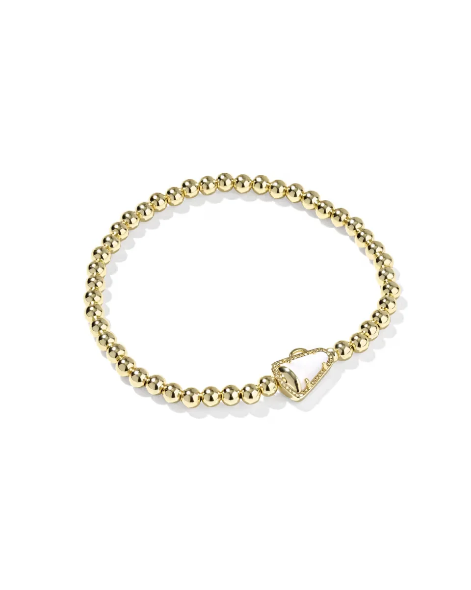 

YEEVAA Cheer Gold Plated Bead Bracelet, Sports Teams & Daily Encouragement Jewelry for Women