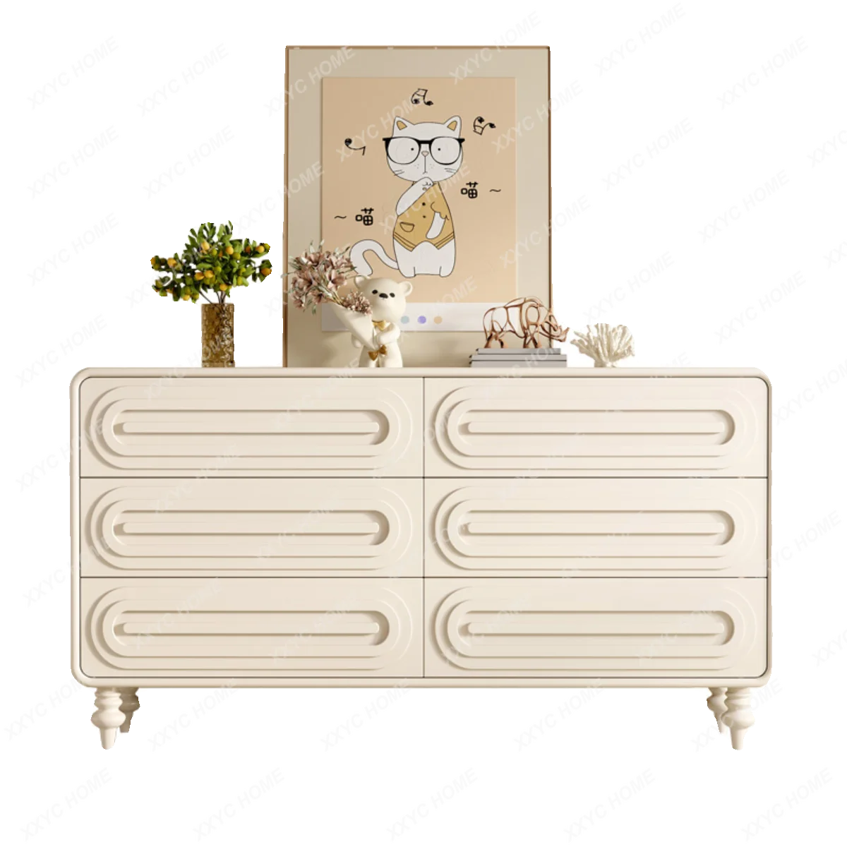 

Chest of Drawers Modern Minimalist Home Living Room Curio Cabinet Locker Bedroom Chest of Six Drawers