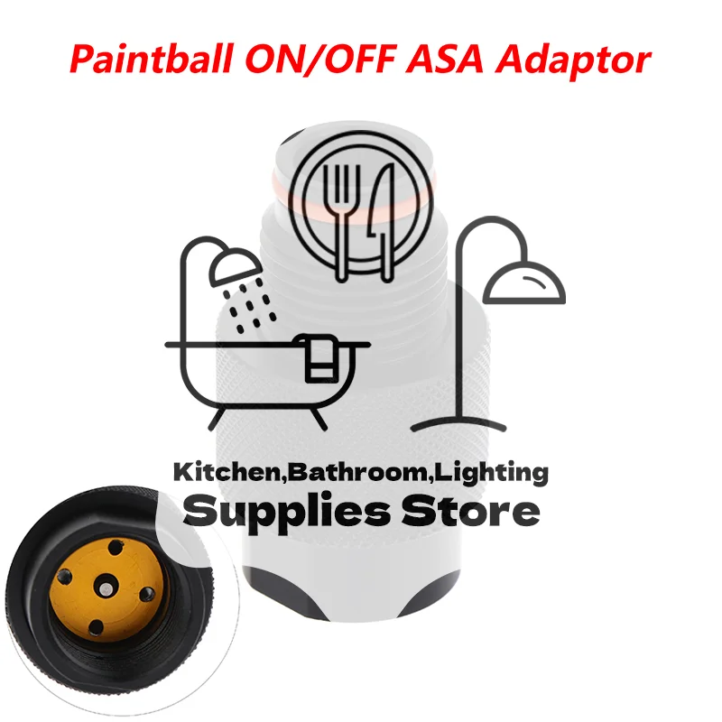 

New HPA Air Tank Regulator Valve Saver On/Off G1/2-14 Thread Pneumatic Control Connector Adaptor